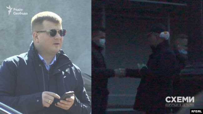 Це &ndash; Михайло Царенко, той же чоловік, якого журналісти вже бачили під МОЗ раніше, із захисною маскою на потилиці